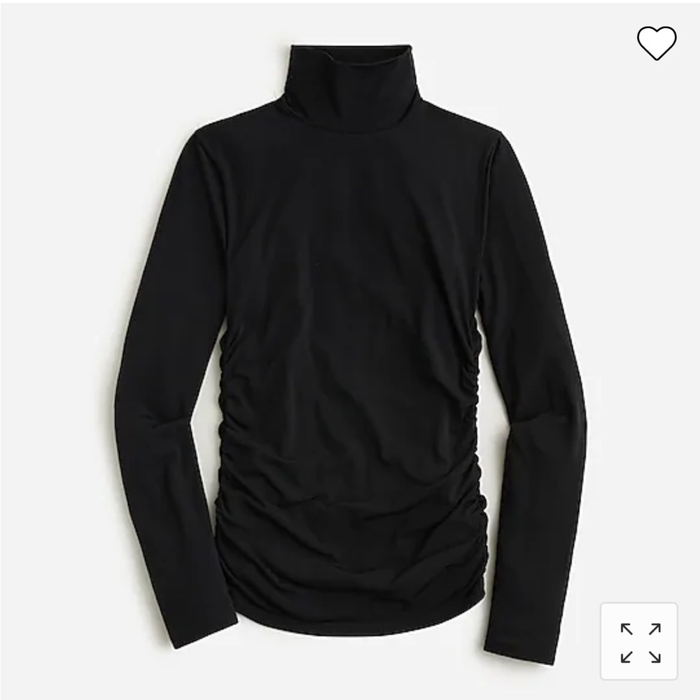 J.Crew ruched black turtleneck